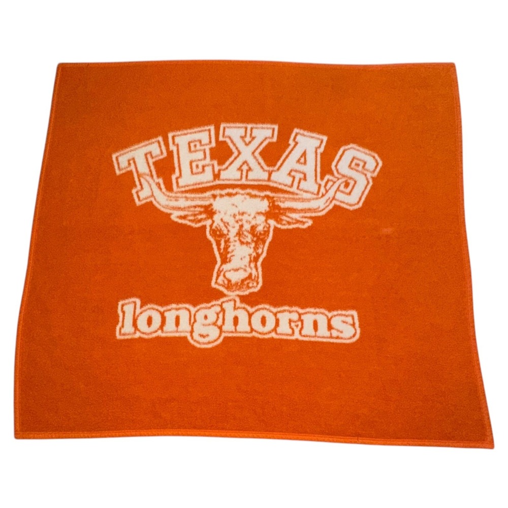 Vintage University of Texas Longhorns Reversible Biederlack Blanket 53" X 47"